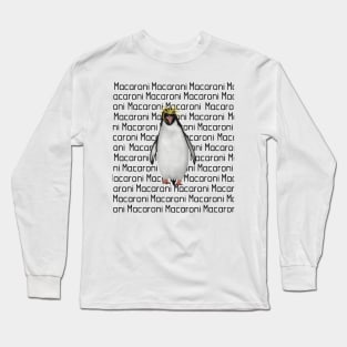 Macaroni Penguin Labeled Long Sleeve T-Shirt